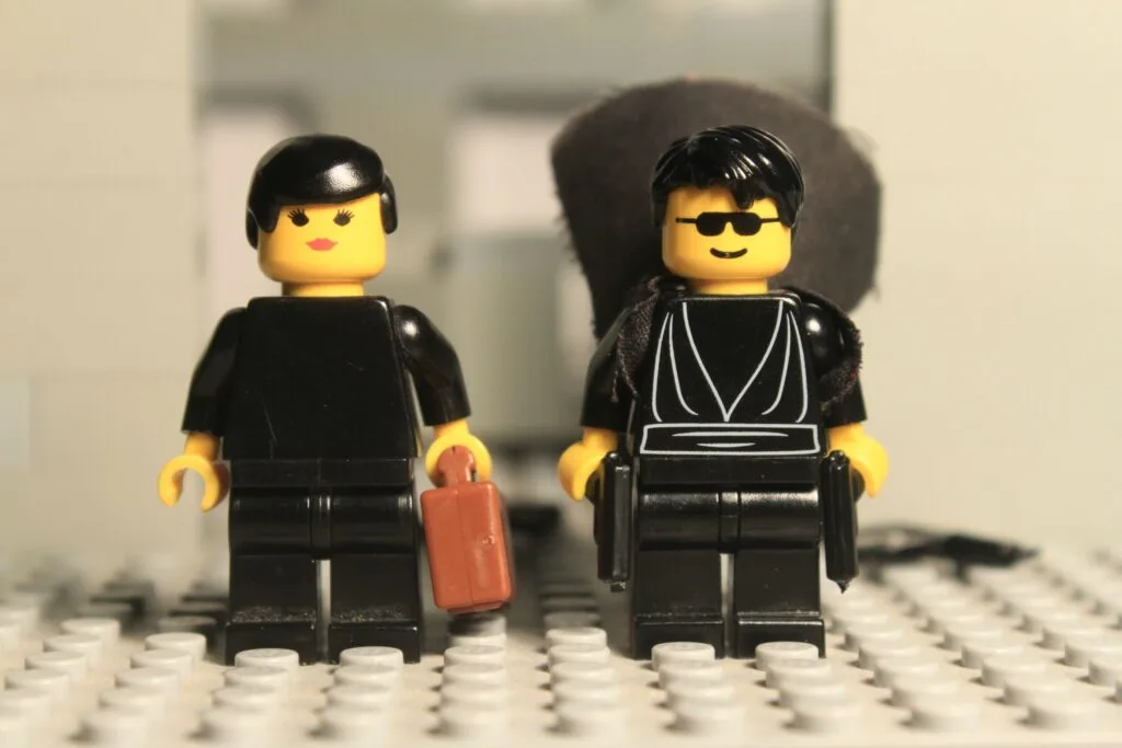 The Matrix Lobby Shootout Scene LEGO