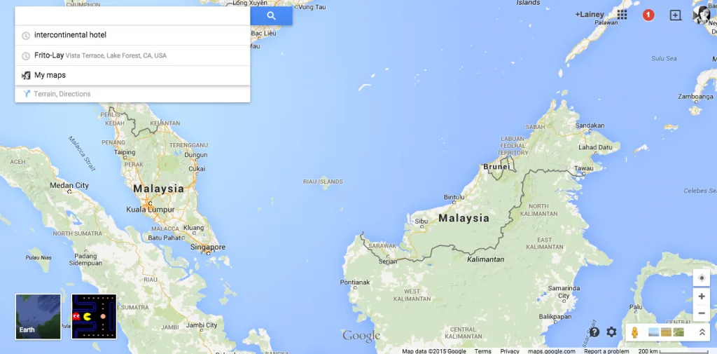 Google Maps Pac-Man Game