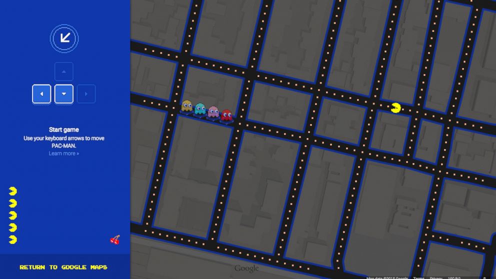 best cities pac man google maps