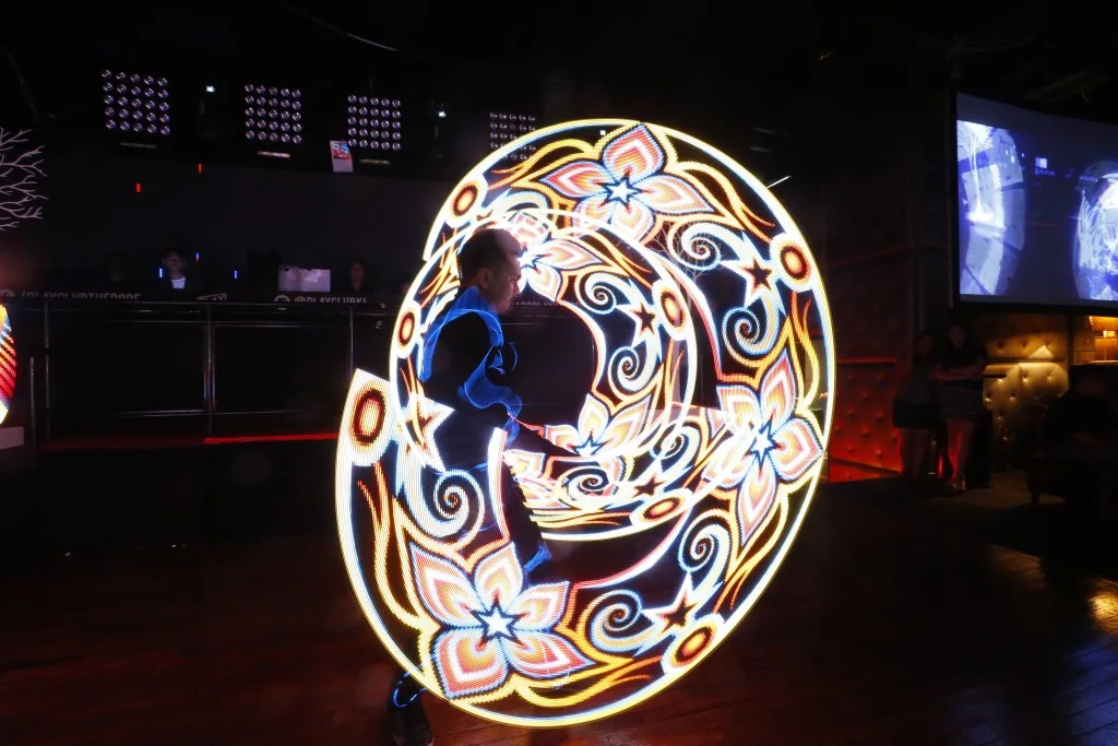 Light poi performance