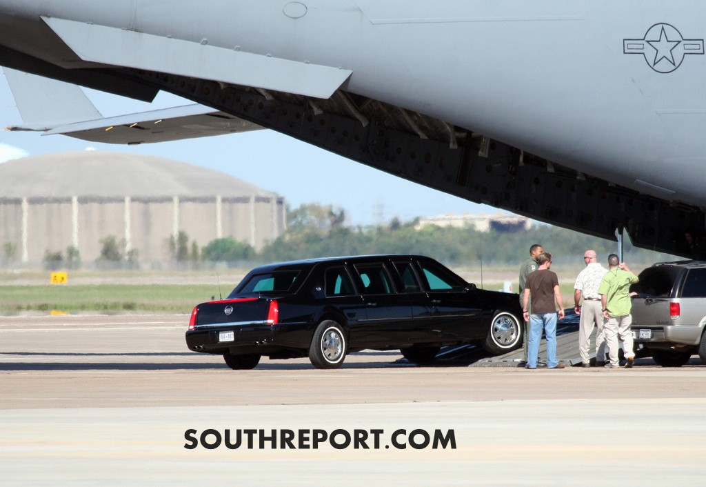 The BEAST being loaded into the Air Force One (Source: South Report)