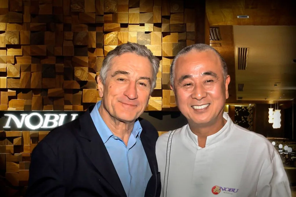Robert de Niro & Chef Nobu Matsuhisa (Source: City of Dreams Manila Facebook page)