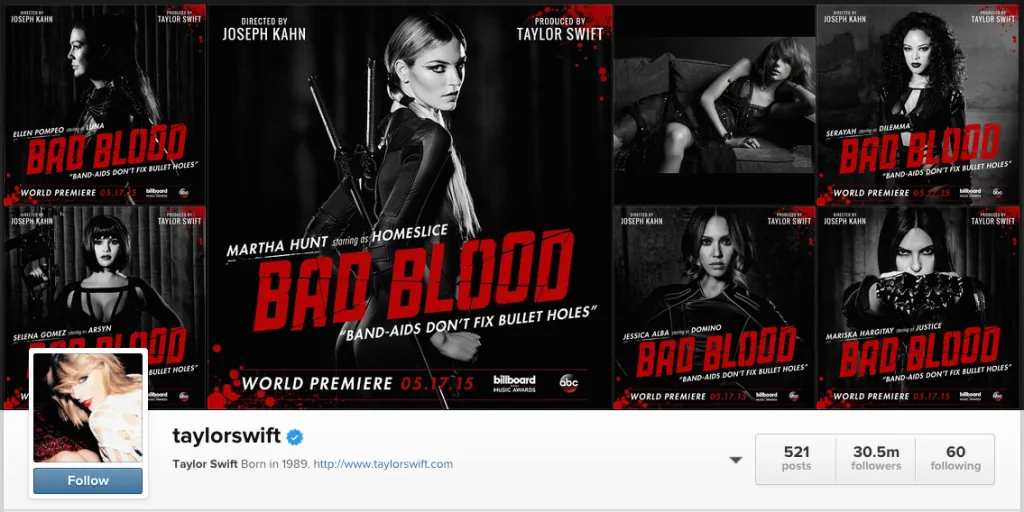 Source: https://instagram.com/taylorswift/