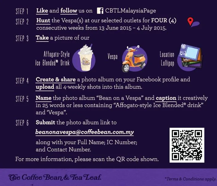 The Coffee Bean & Tea Leaf Malaysia Bean On A Vespa