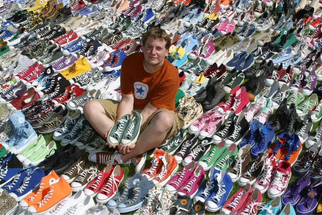 Source: Joshua Mueller, Guinness Book of World Records holder for largest collection of "Chucks"