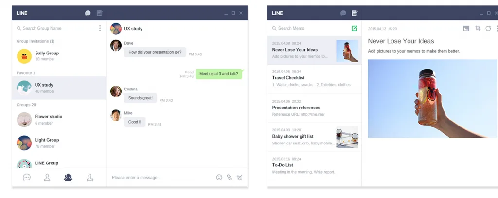 LINE for Chrome OS_Chat Memo