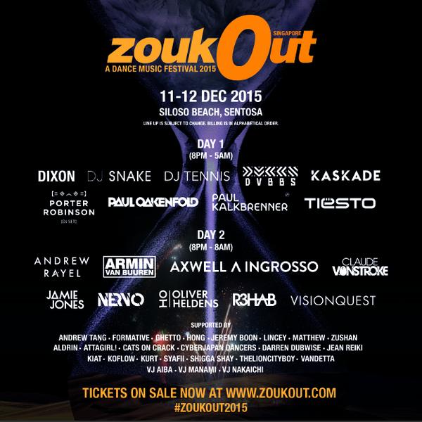 ZoukOut 2015 Full Line-Up