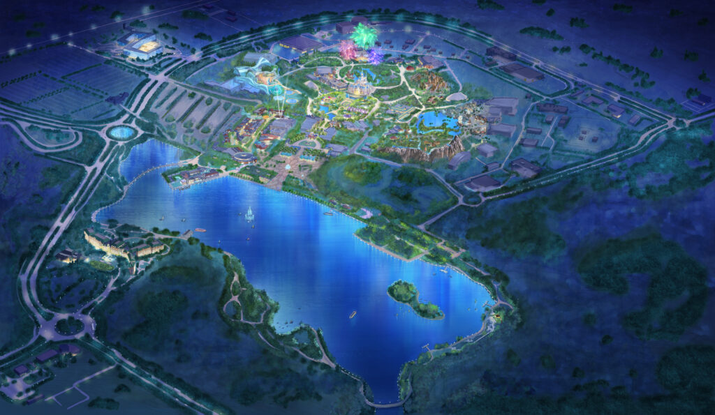 上海迪士尼度假区鸟瞰-Aerial view of Shanghai Disney Resort