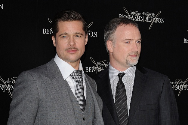 PARIS - JANUARY 22: Actor Brad Pitt (L) and Director David Fincher (R) attend "The Curious Case of Benjamin Button" Paris Premiere on January 22, 2009 at Gaumont Marignan in Paris, France. (Photo by Pascal Le Segretain/Getty Images)