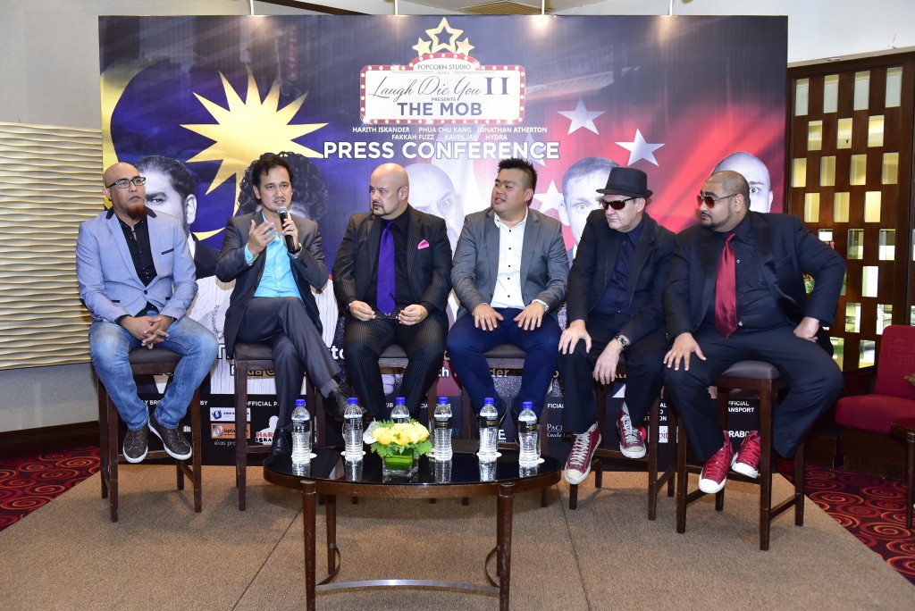 (L-R) Fadzil GB Hydra, Gurmit Singh, Harith Iskander, Erik Ong, Founder & Executive Producer, Popcorn Studio Sdn Bhd, Jon Atherton & Kavin Jay