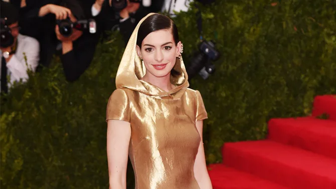 Mandatory Credit: Photo by David Fisher/REX Shutterstock (4743047ag) Anne Hathaway Costume Institute Gala Benefit celebrating China: Through the Looking Glass, Metropolitan Museum of Art, New York, America - 04 May 2015 WEARING RALPH LAUREN