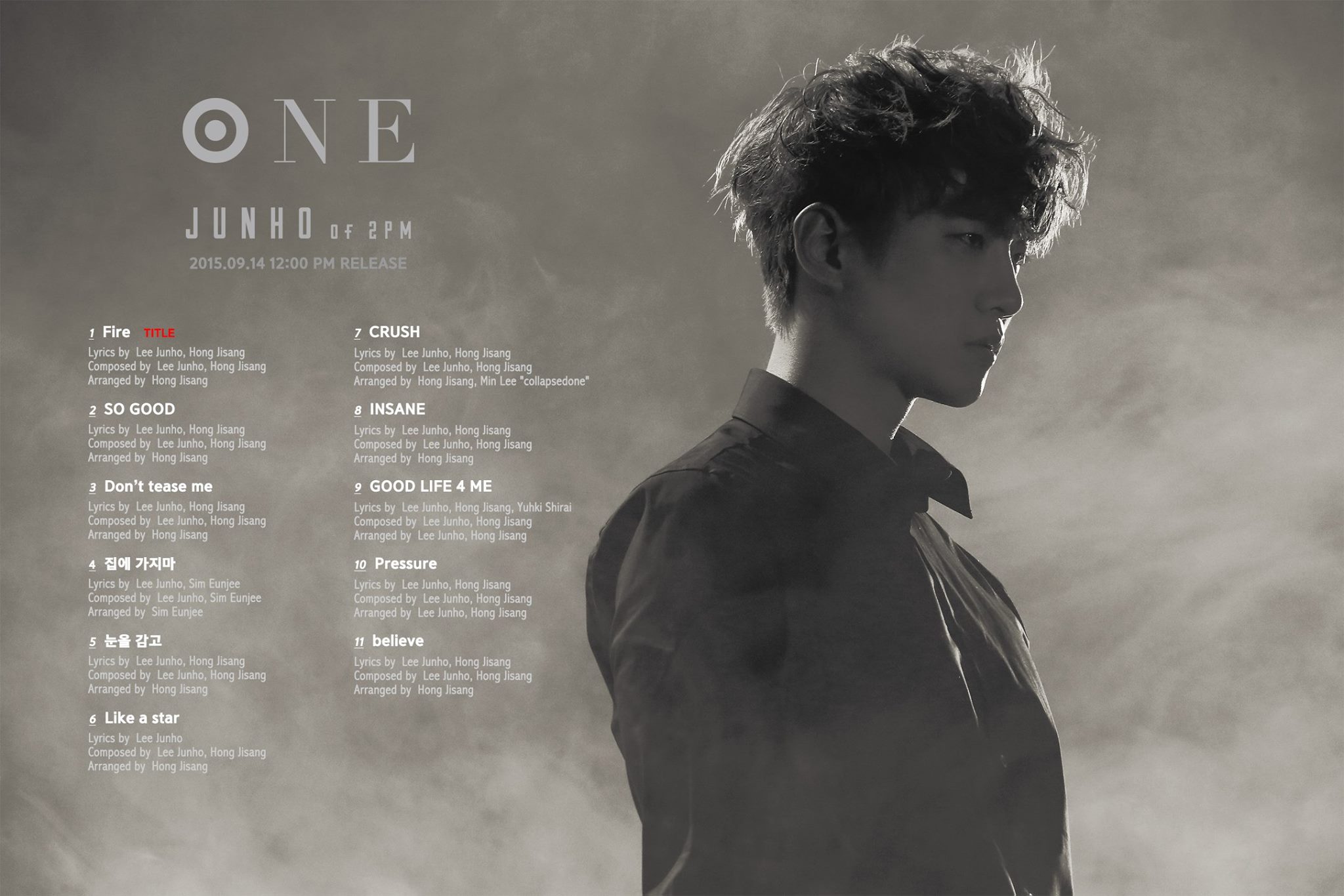 2PM: Junho Reveals Track List For First Solo Album, 