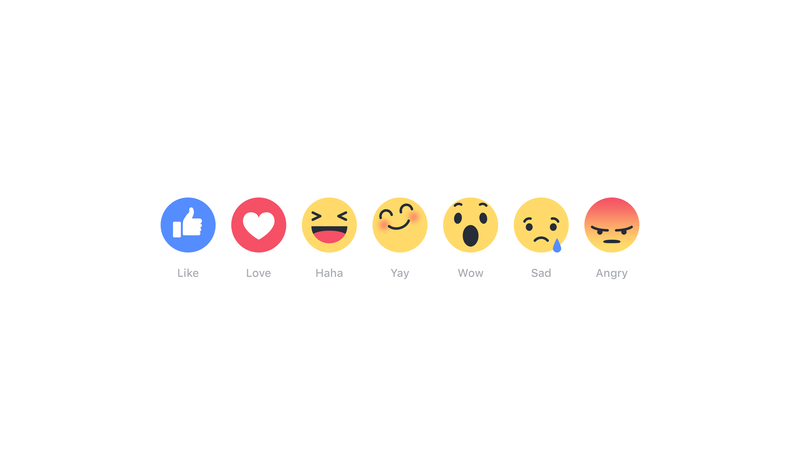 Facebook Reactions Emoticons