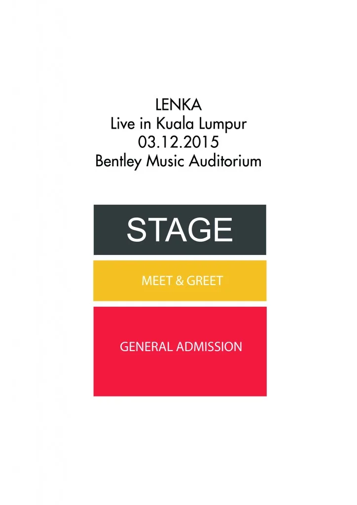 Lenka Live In Kuala Lumpur Seating Layout
