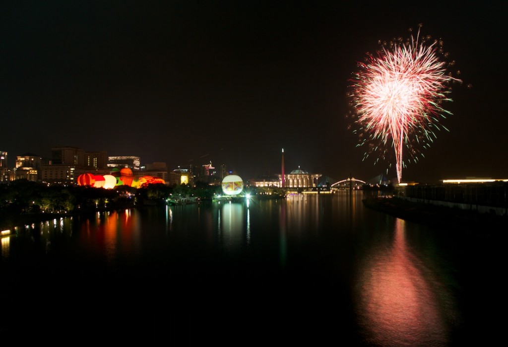 4Fireworks light up the Putrajaya lake during Night Glow