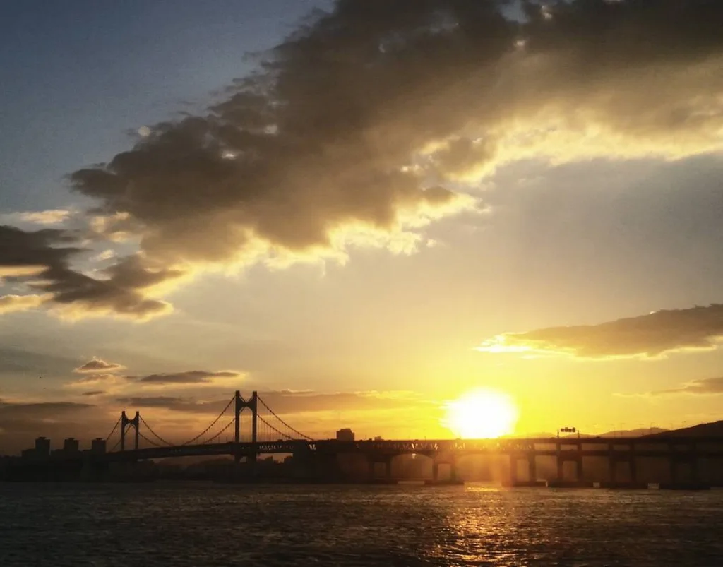 Diamond Bridge Busan Sunset