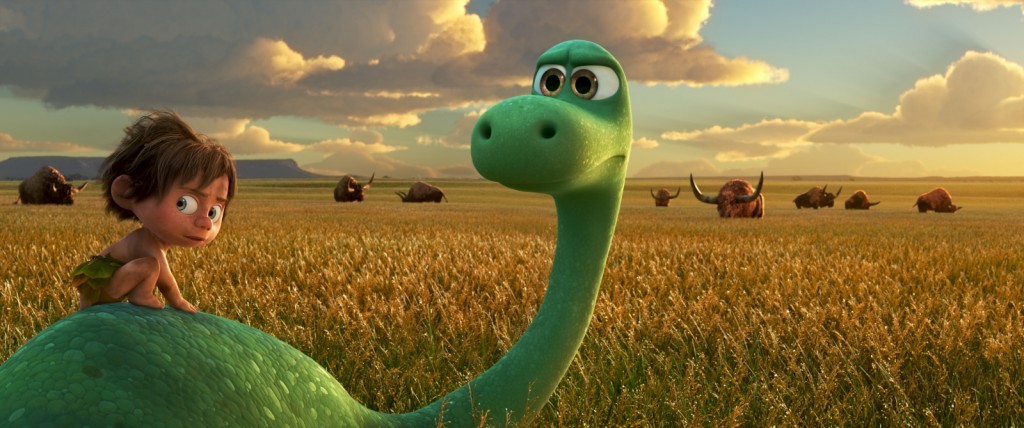 AN UNLIKELY PAIR ? In Disney?Pixar?s ?The Good Dinosaur? Arlo, an Apatosaurus, encounters a human named Spot. Together, they brave an epic journey through a harsh and mysterious landscape. Directed by Peter Sohn, ?The Good Dinosaur? opens in theaters nationwide Nov. 25, 2015. ?2015 Disney?Pixar. All Rights Reserved.