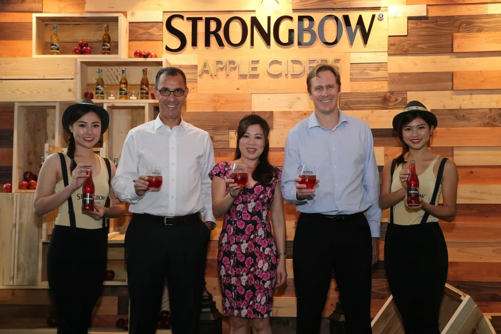 (left) Hans Essaadi_Loh Ee Lin_Bruce Dallas with the Strongbow Apple Cid...