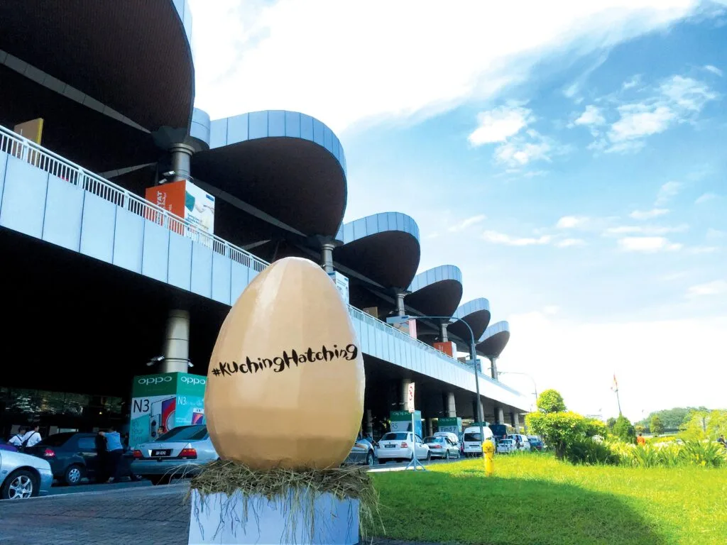 GIANT EGG AT KUCHING AIRPORT