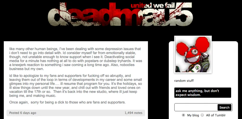 Source: deadmau5.tumblr.com