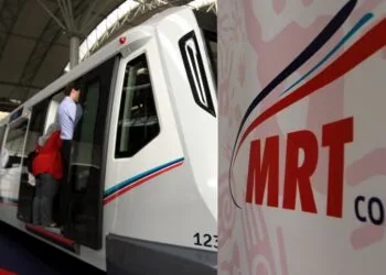 Media Tour of mock-up MRT train at KLIA Express Arrival Hall, KL Sentral ....