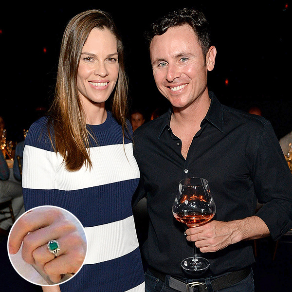 INDIAN WELLS, CA - MARCH 19: Actress Hilary Swank (L) and Ruben Torres attend The Moet and Chandon Inaugural 