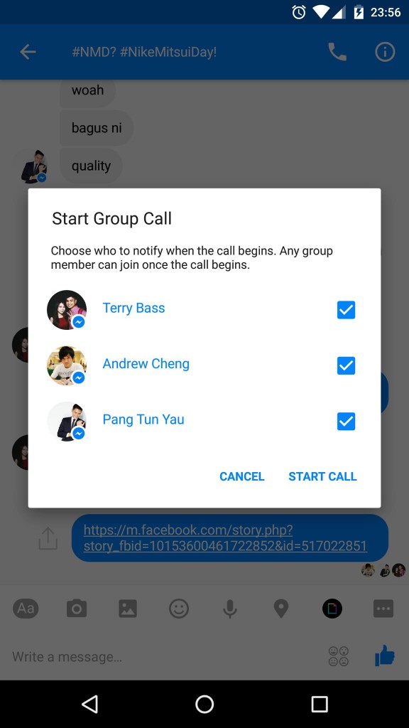 Facebook Group Calling