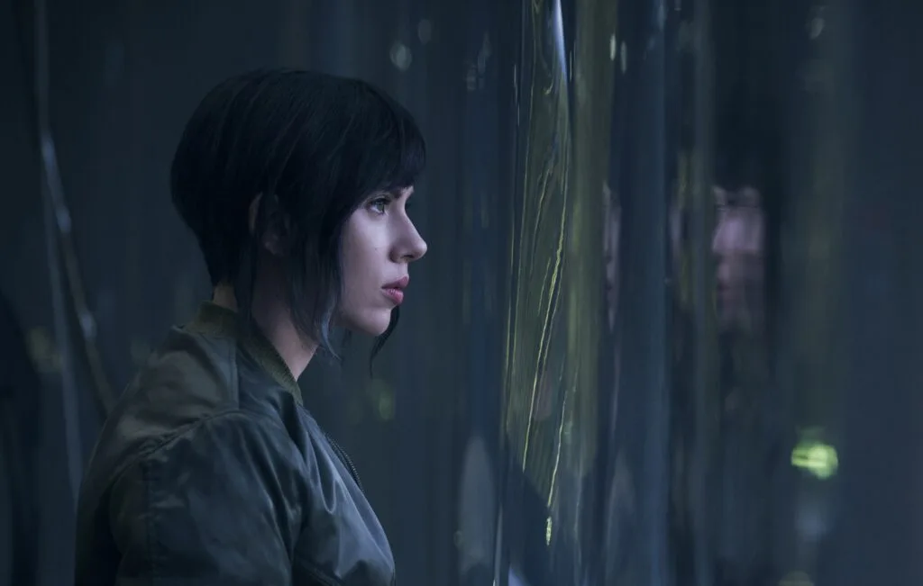 Scarlett Johansson plays The Major in Ghost in the Shell from Paramount Pictures and DreamWorks Pictures in theaters March 31, 2017.