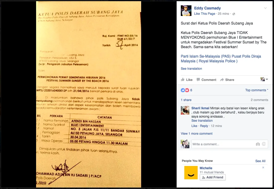 Source: facebook.com/eddycasmady2015