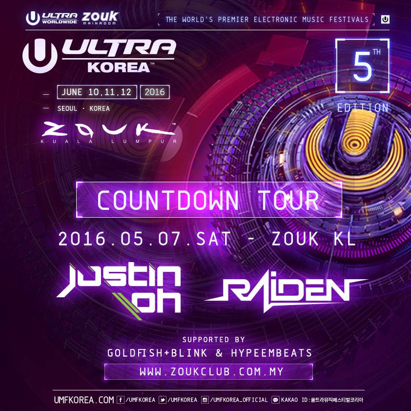 Zouk KL Ultra Korea 2016 Countdown Tour