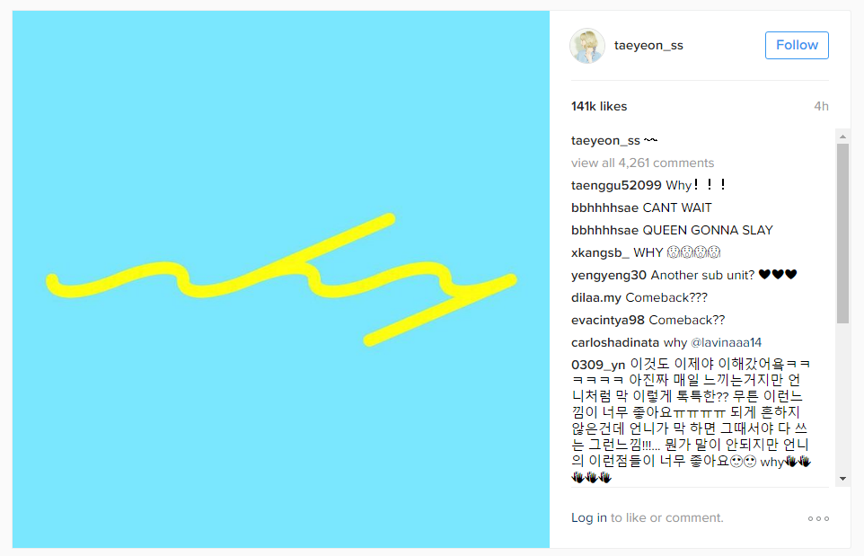 Source: Taeyeon's Instagram