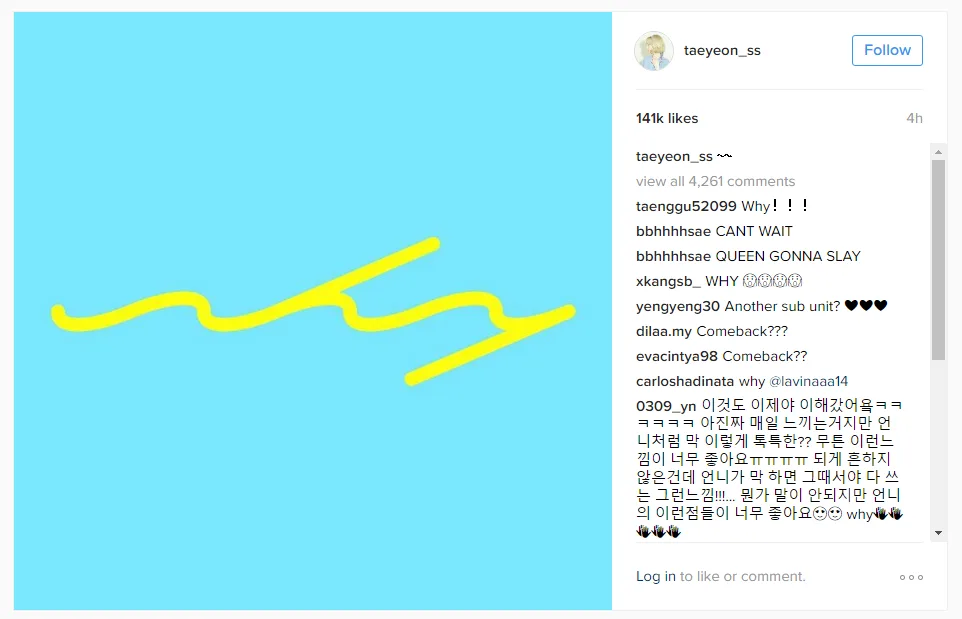 Source: Taeyeon's Instagram