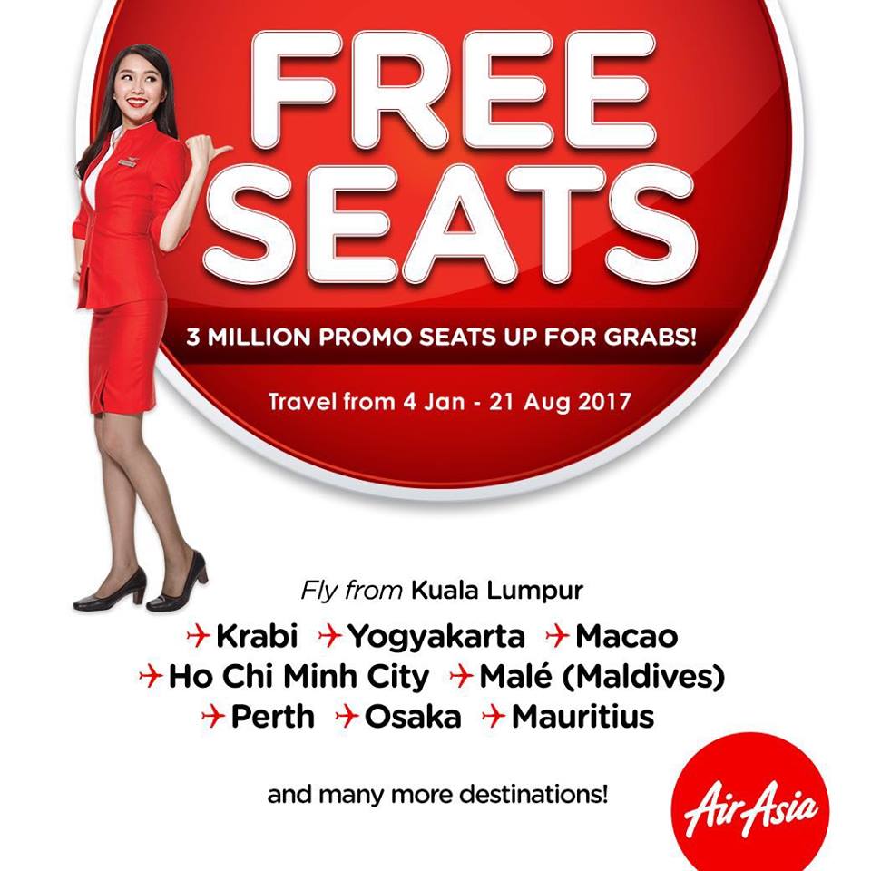 AirAsia Free Seats June 2016