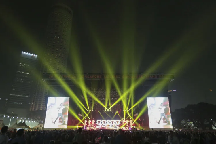 Formula One - F1 - Singapore Grand Prix 2015 - Marina Bay Street Circuit, Singapore - 18/9/15Pharrell Williams performs on the Padang Stage in Zone 4SGP2015Mandatory Credit: Singapore Grand Prix / Action Images via ReutersLivepic
