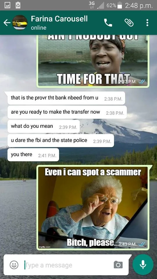 Farina Carousell Scam 2