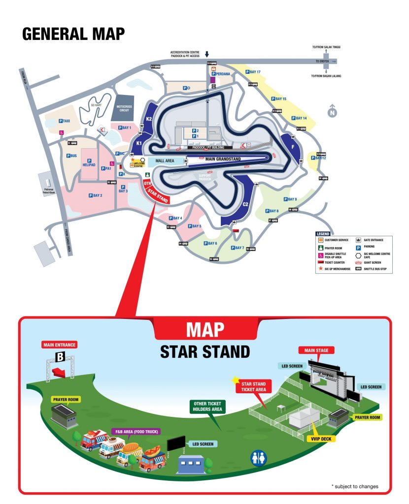 Star Stand Location in Sepang Circuit