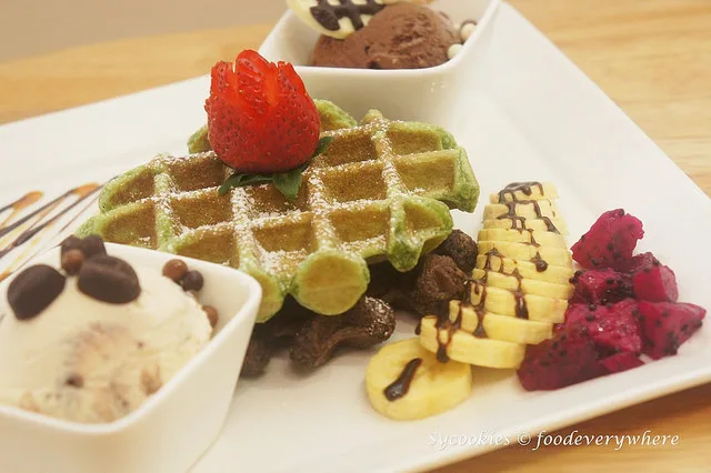green tea waffles