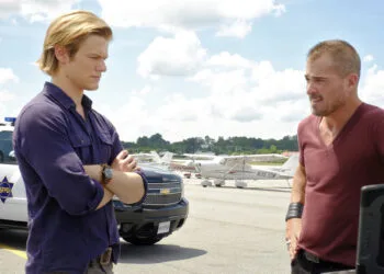 MACGYVER, a reimagining of the classic series, is an action-adventure drama about 20-something Angus "Mac" MacGyver, who creates a clandestine organization within the U.S. government where he uses his extraordinary talent for unconventional problem solving and vast scientific knowledge to save lives. It premieres Friday, Sept. 23 (8:00-9:00 PM, ET/PT) on the CBS Television Network. Pictured: Lucas Till, George Eads. Photo: Guy D'Alema/CBS ÃÂ©2016 CBS Broadcasting, Inc. All Rights Reserved