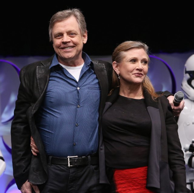 Power "Star Wars" siblings Mark Hamill (Luke Skywalker) & Carrie Fisher (Princess Leia) at a "Star Wars: Episode VII - The Force Awakens" event.
