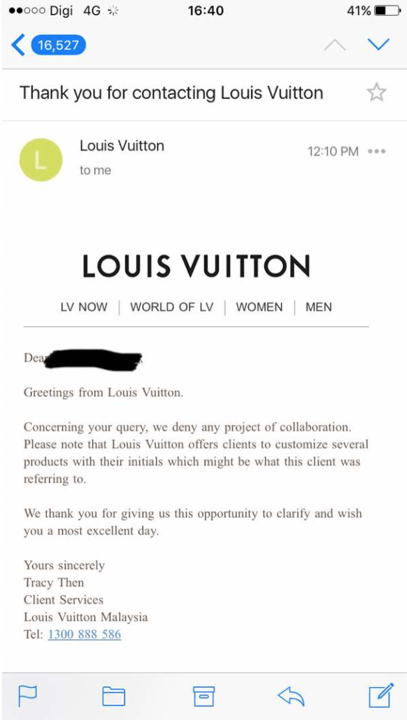 Louis Vuitton (LV) Denies DSV LV Collaboration With Dato' Seri Vida? -  Hype MY