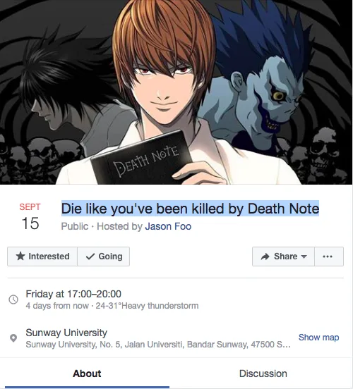 Random Facebook Events