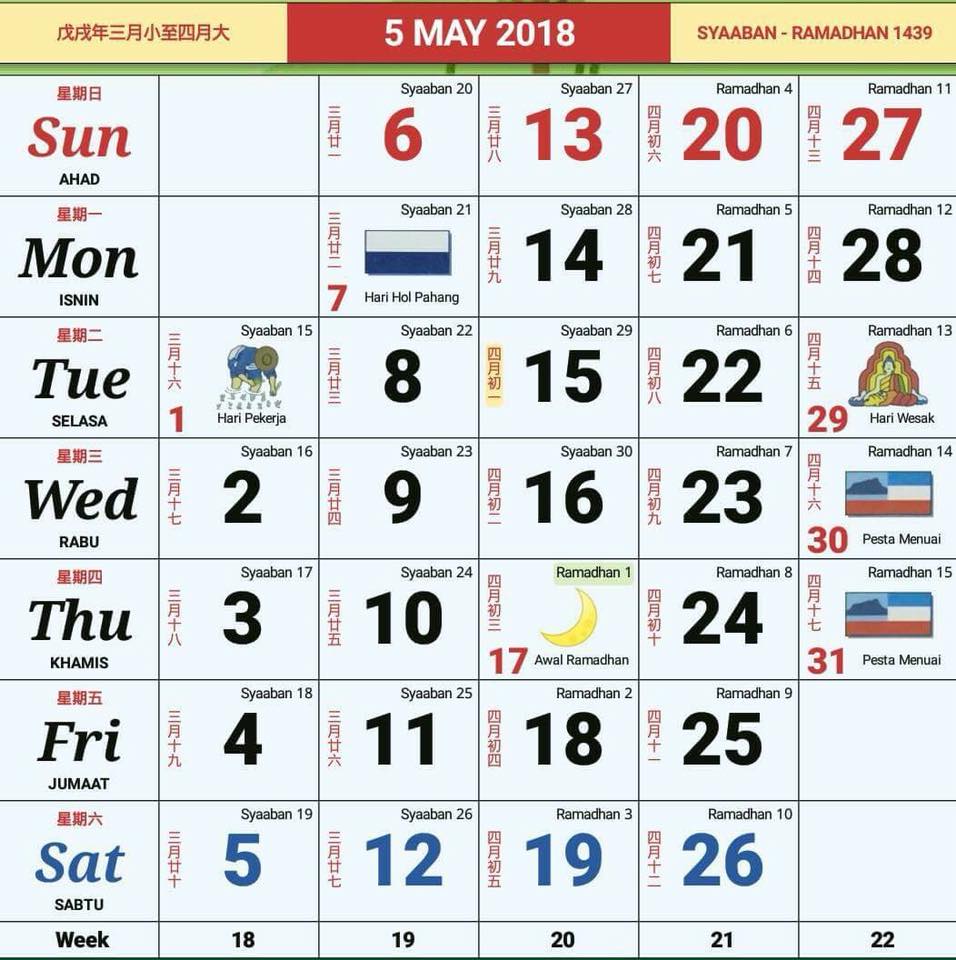 2018-calendar-with-updated-malaysian-holidays-unveiled