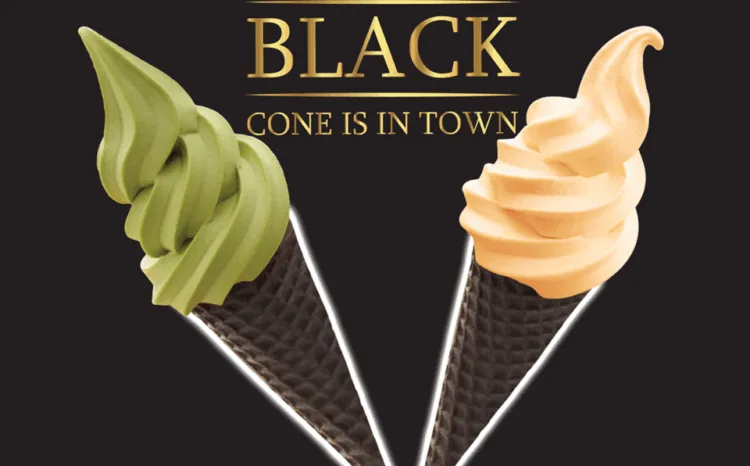 Black Cone Ice Cream