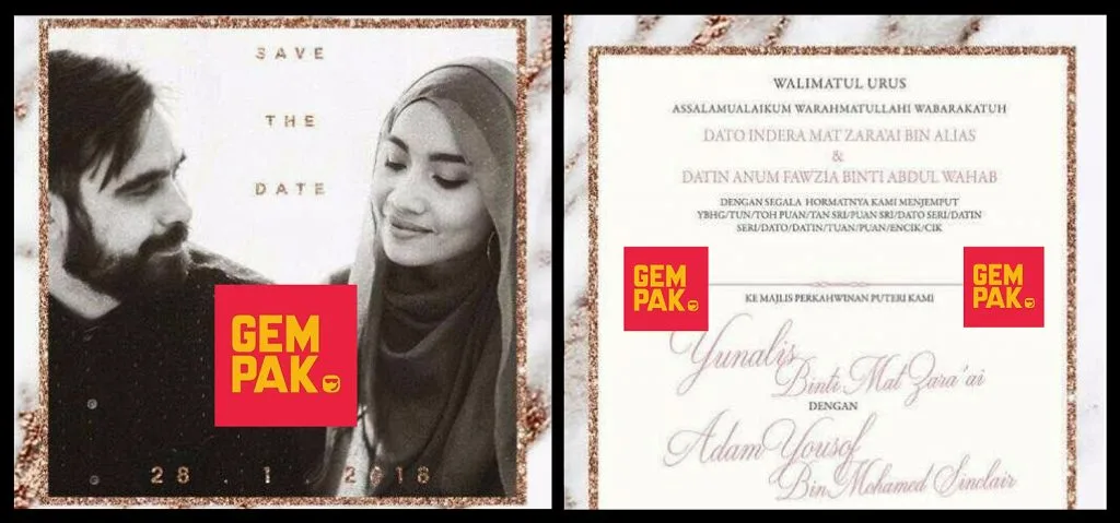 Yuna Wedding Card