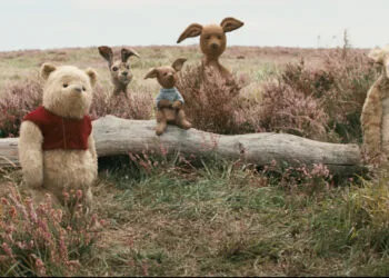 Piglet, Pooh, Rabbit, Roo, Kanga, Tigger and Eeyore in Disney’s live-action adventure CHRISTOPHER ROBIN.