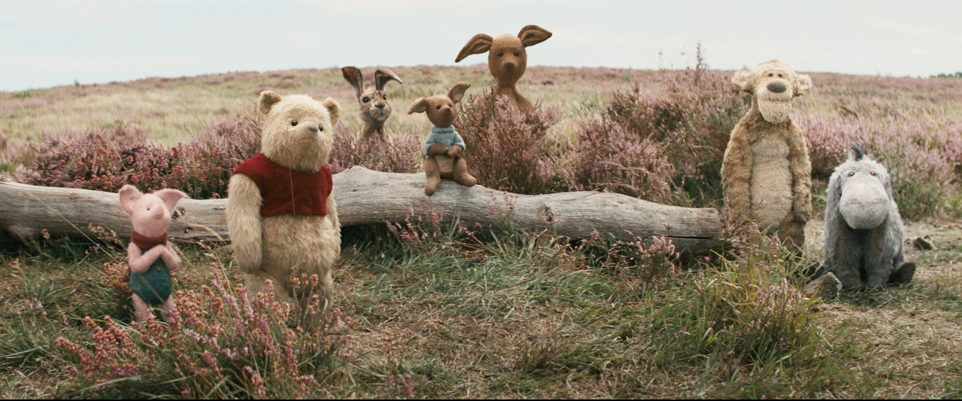 Piglet, Pooh, Rabbit, Roo, Kanga, Tigger and Eeyore in Disney’s live-action adventure CHRISTOPHER ROBIN.