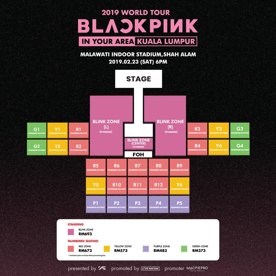 BLACKPINK Kuala Lumpur Concert Tickets & Seating Plan Unveiled