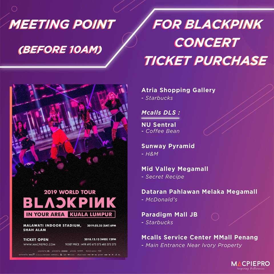 BLACKPINK's KL Concert Tickets Will Be Sold At These 7 Locations On 1212