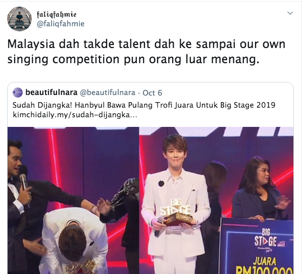 Siti Nurhaliza Responds To Hanbyul S Controversial Big Stage 2019 Win Hype Malaysia