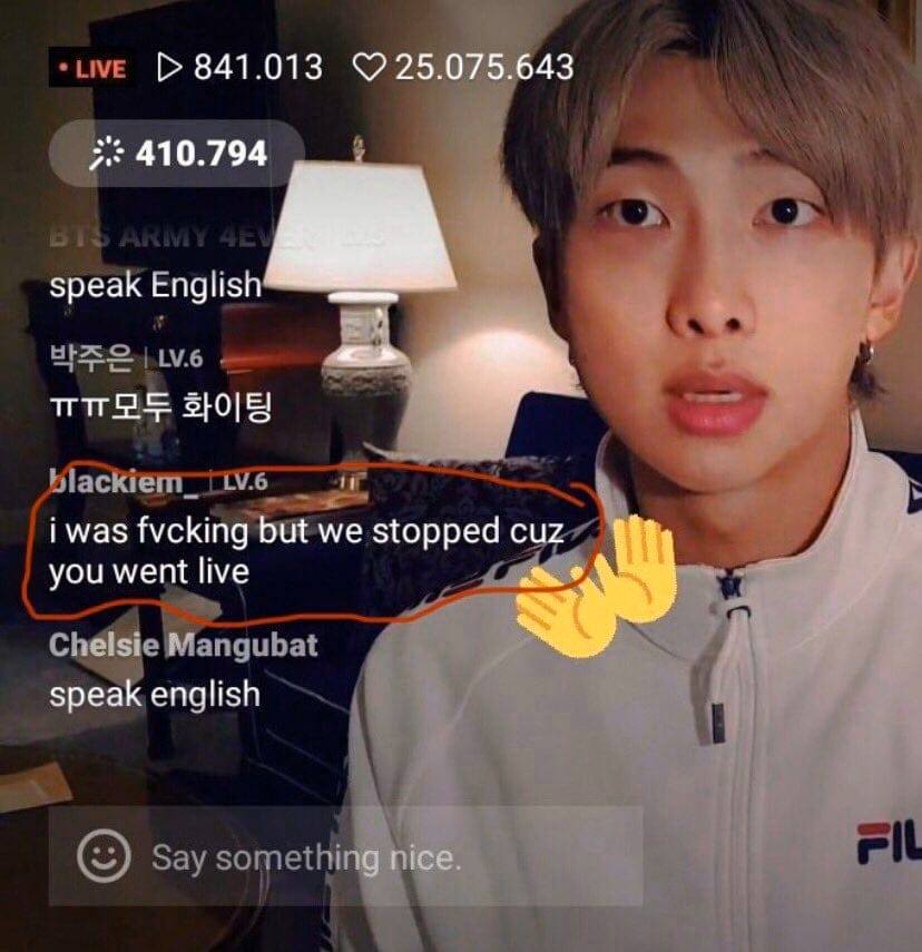Bts Rm Stunned When Fan Put Sex On Hold To Watch His Live Video